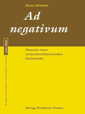 cover image of Ad negativum